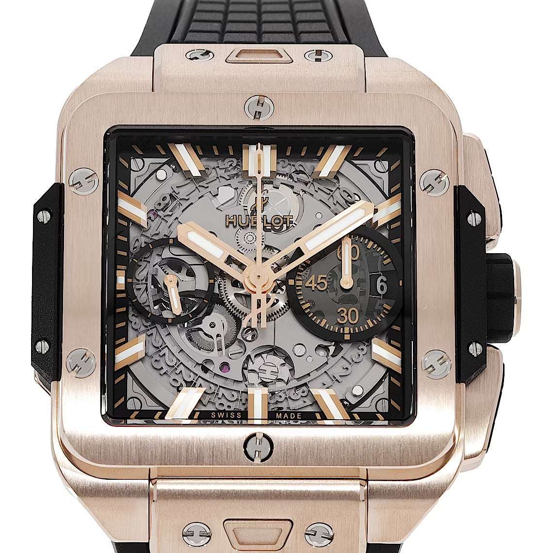 Hublot Square Bang Unico King Gold 821.OX.0180.RX - Orologio di Lusso in Oro Rosa - EZY
