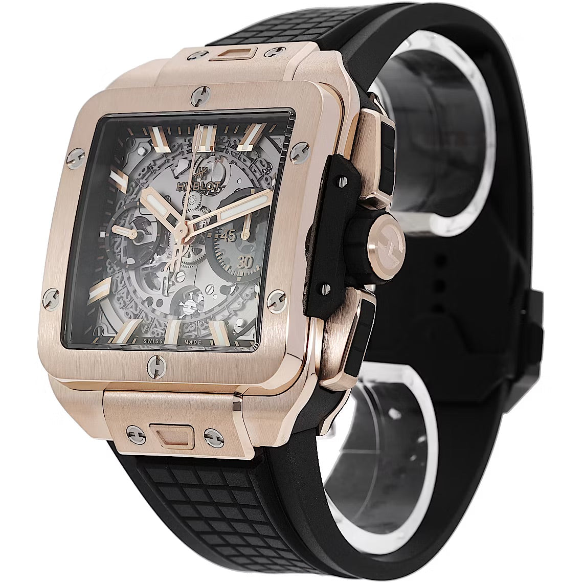 Hublot Square Bang Unico King Gold 821.OX.0180.RX - Orologio di Lusso in Oro Rosa - EZY