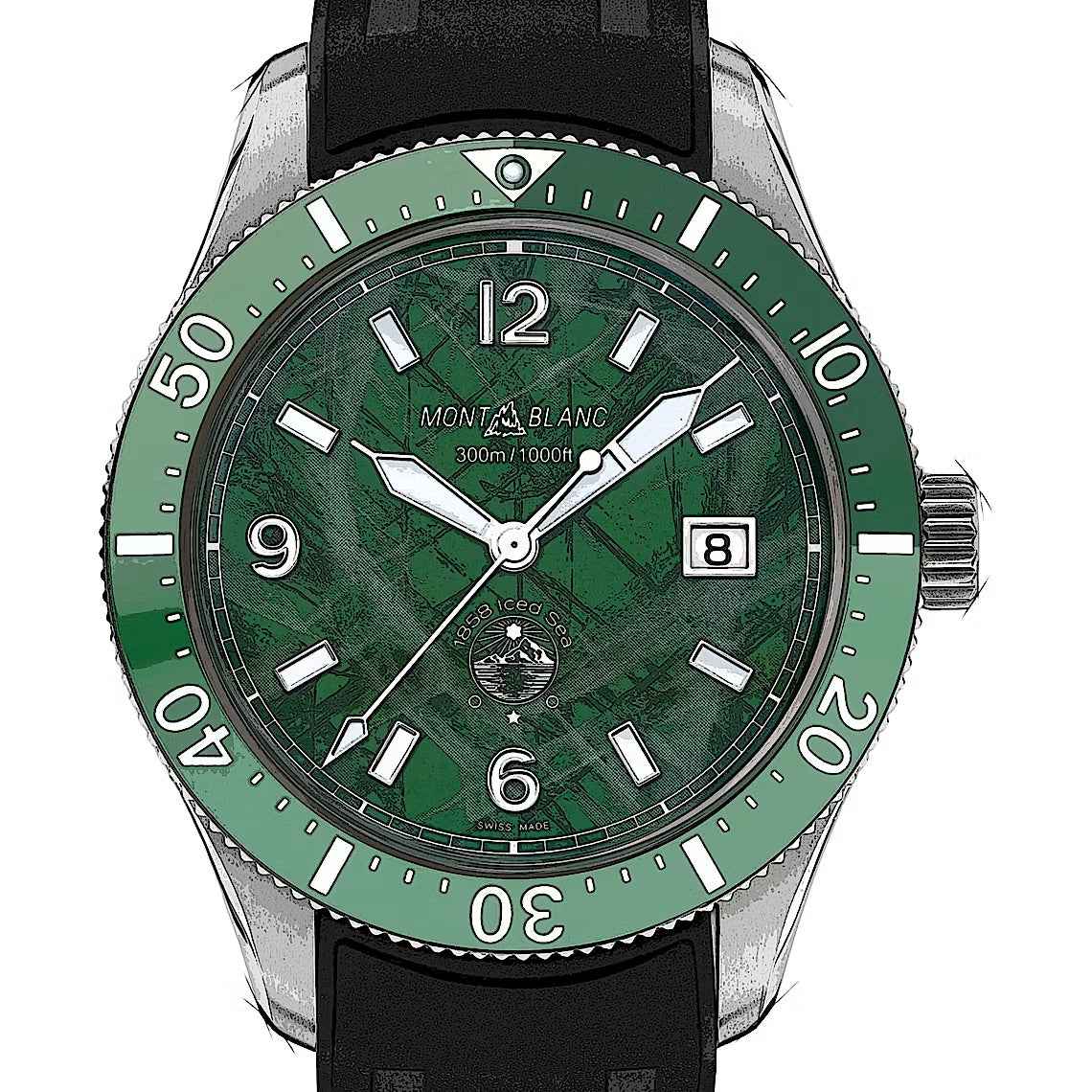 Montblanc 1858 Iced Sea Automatic Date