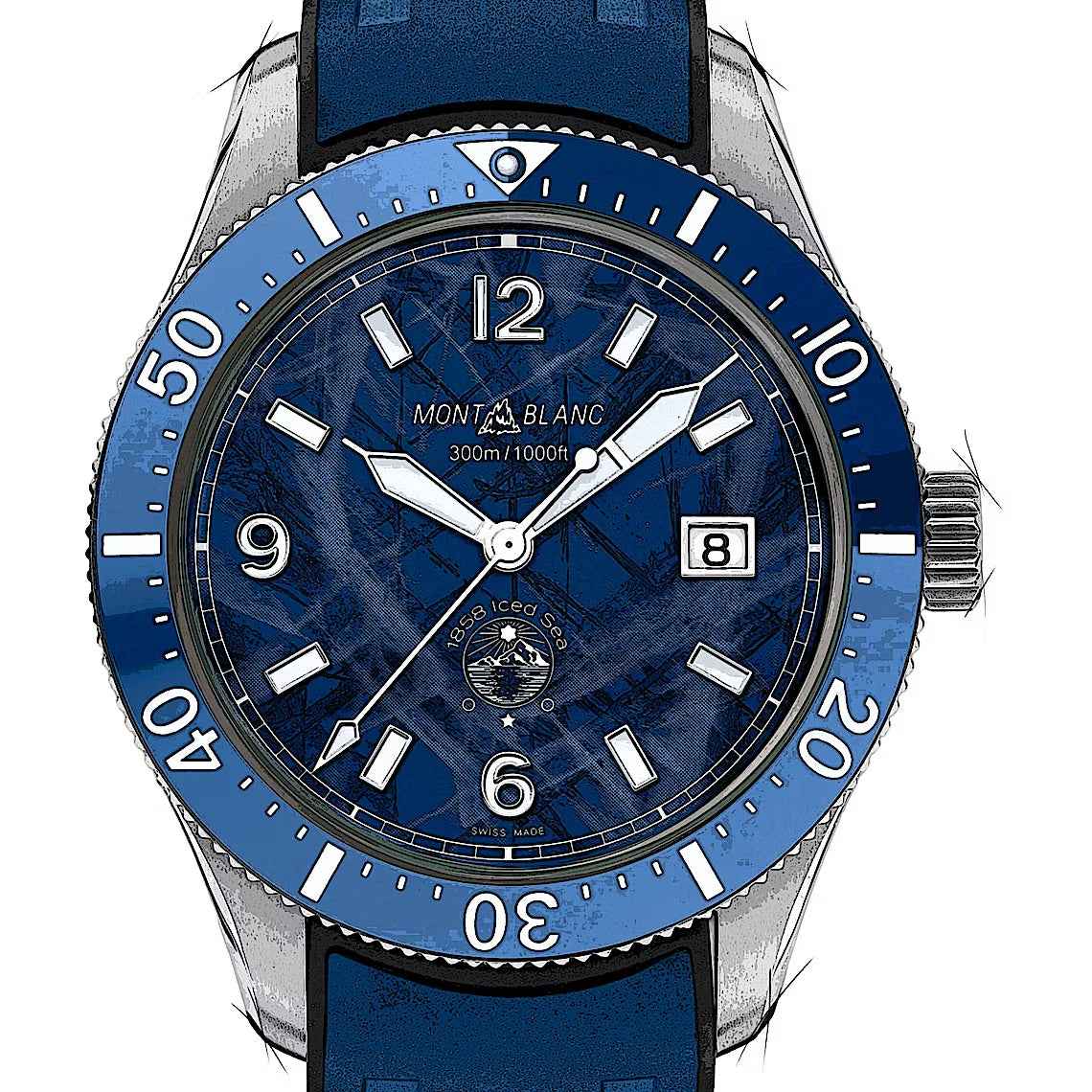 Montblanc 1858 Iced Sea Automatic Date