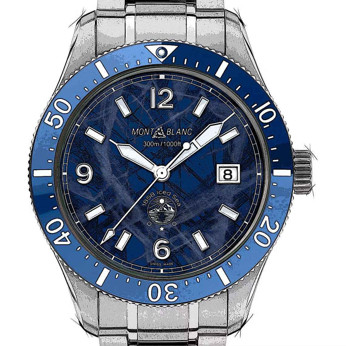 Montblanc 1858 Iced Sea Automatic Date