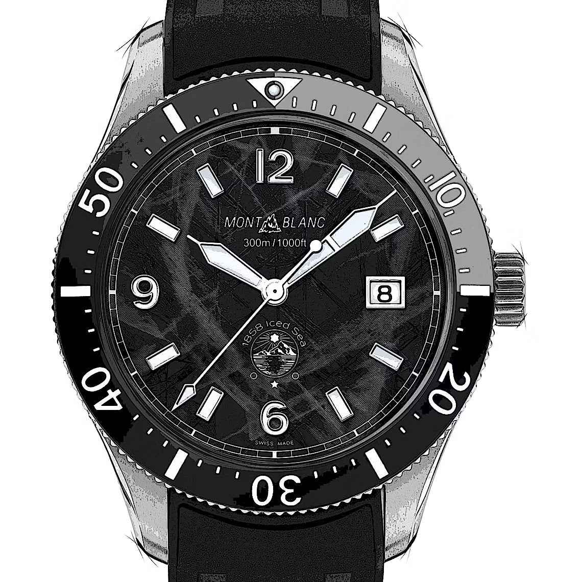 Montblanc 1858 Iced Sea Automatic Date