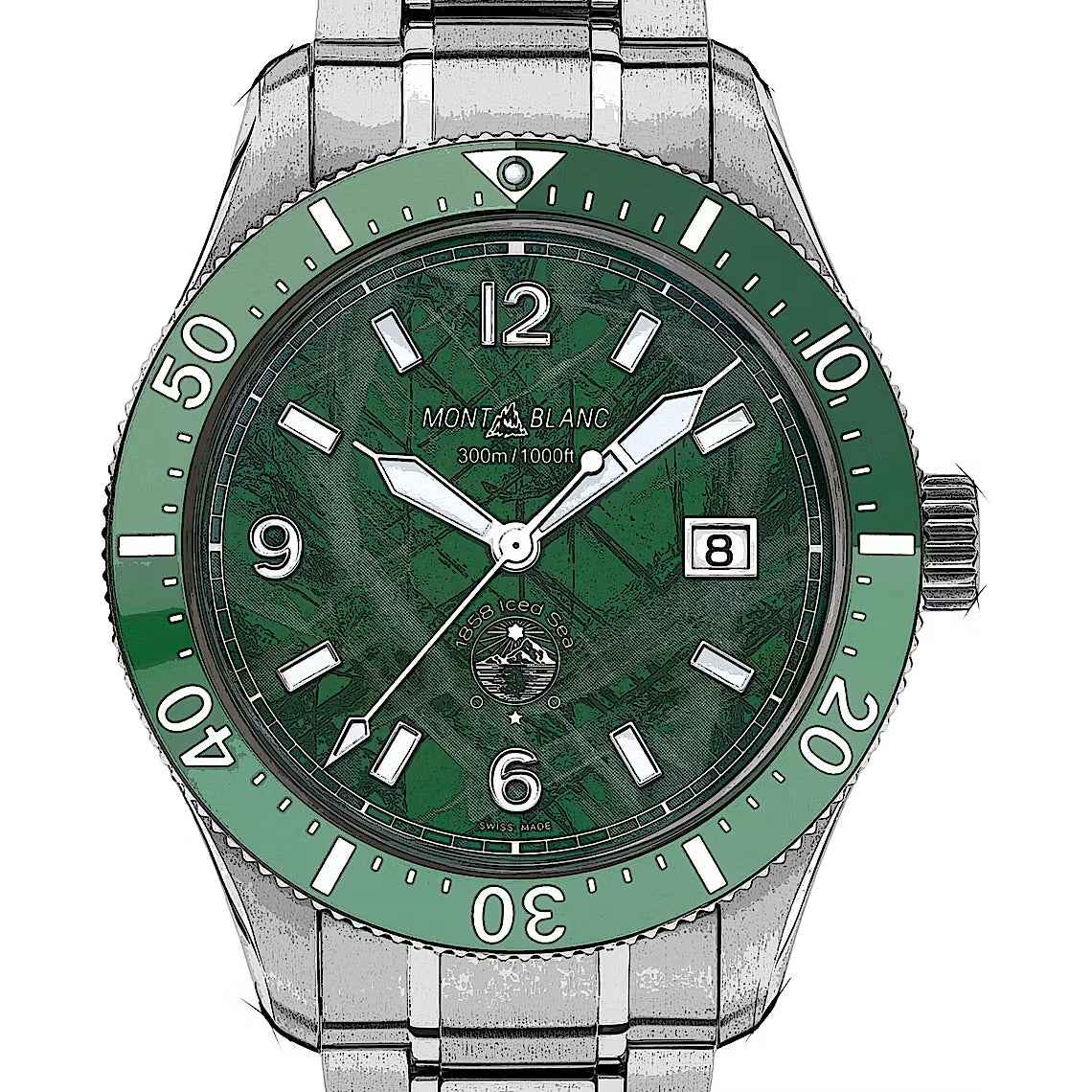 Montblanc 1858 Iced Sea Automatic Date