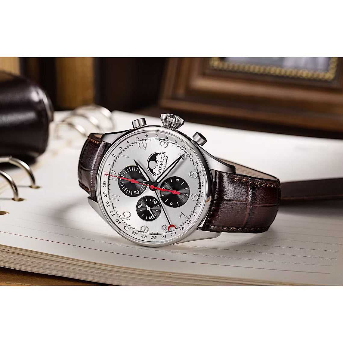 Aerowatch Les Grandes Classiques Chrono Moon Phase Limited Edition ref.A 69989 AA04 Aerowatch Les Grandes Classiques Chrono Moon Phase Limited Edition ref.A 69989 AA04