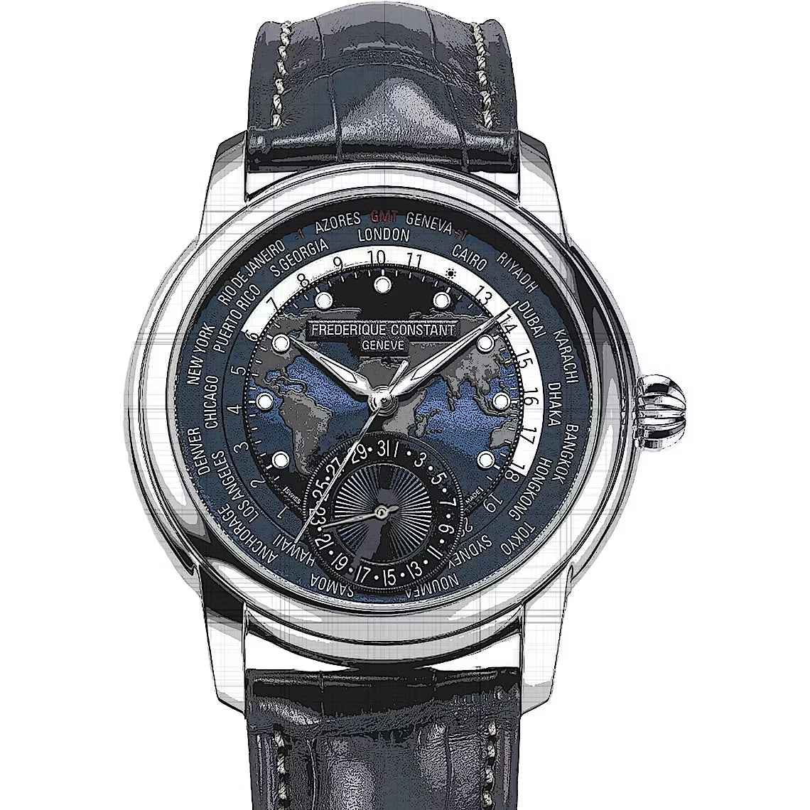 Frederique Constant Manufacture Worldtimer FC-718NWM4H6